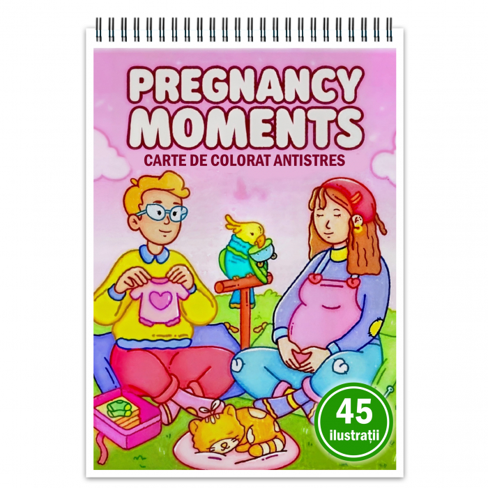Carte de colorat antistres , 45 de ilustratii Pregnancy Moments, 96 pagini [1]