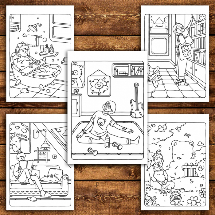 Carte de colorat antistres , 45 de ilustratii Pregnancy Moments, 96 pagini [4]