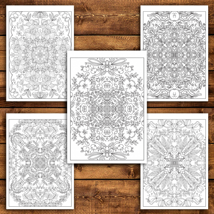 Carte de colorat antistres, 49 de ilustratii Tipare Complexe - Volumul I [4]