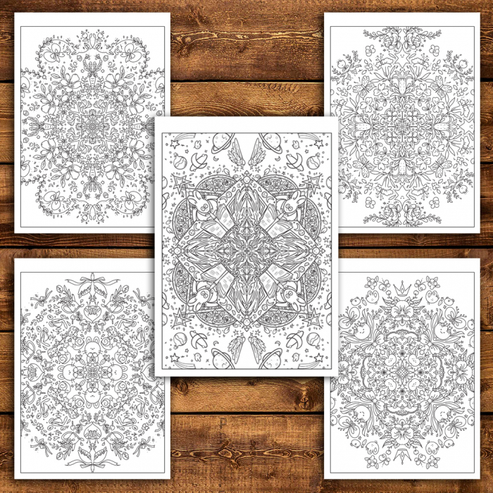 Carte de colorat antistres, 49 de ilustratii Tipare Complexe - Volumul I [5]