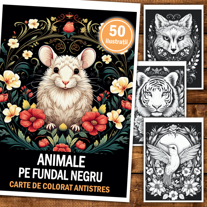 Carte de colorat antistres , 50 de ilustratii X, 106 pagini [2]