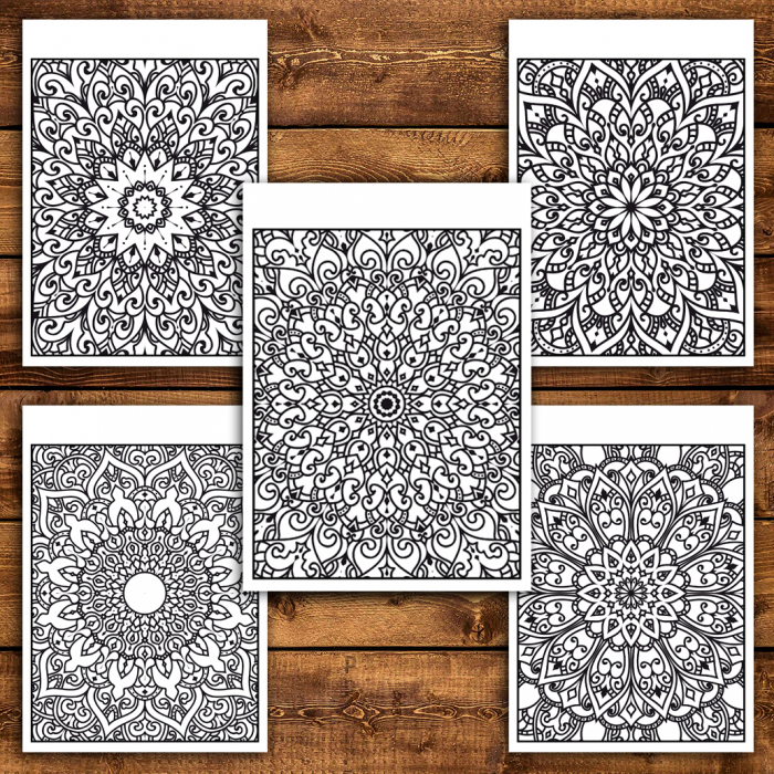 Carte de colorat antistres, 50 de ilustratii Armonia Mandalelor [5]