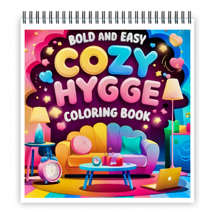 Carte de colorat antistres , 50 de ilustratii Cozy Hygge, 106 pagini [1]