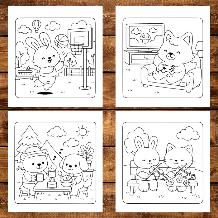 Carte de colorat antistres , 50 de ilustratii Cute & Fluffy, 106 pagini [3]