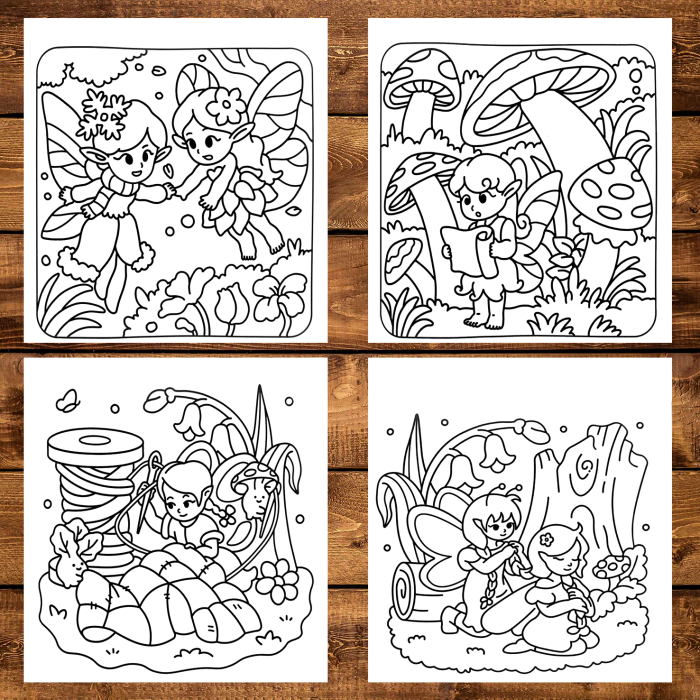 Carte de colorat antistres , 50 de ilustratii Fairy Life, 106 pagini [4]