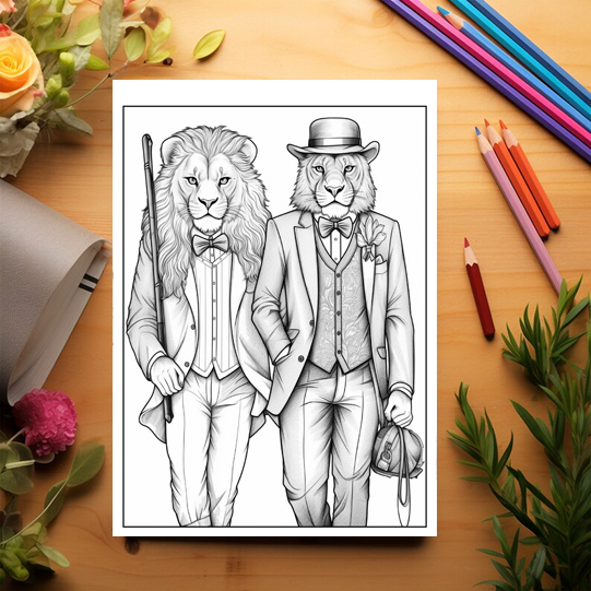 Carte de colorat antistres , 50 de ilustratii Fantasy Lion, 106 pagini [3]