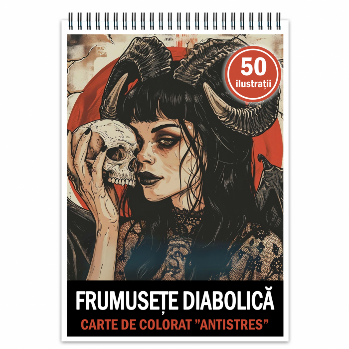 Carte de colorat antistres , 50 de ilustratii Frumusete Diabolica, 106 pagini [1]