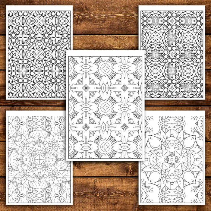 Carte de colorat antistres, 50 de ilustratii Mandale Designuri Fluide [5]