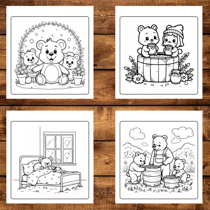 Carte de colorat antistres , 50 de ilustratii Teddy Bear Moments - Volumul I, 106 pagini [3]