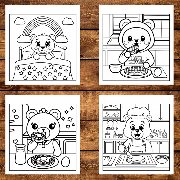 Carte de colorat antistres , 50 de ilustratii Teddy Bear Moments - Volumul II, 106 pagini [3]