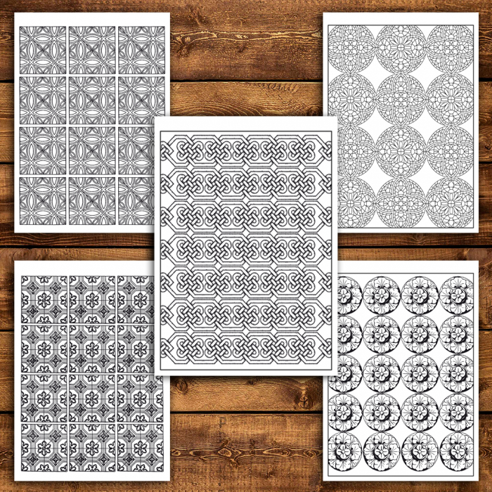 Carte de colorat antistres, 50 de ilustratii Tipare Complexe - Volumul II [4]