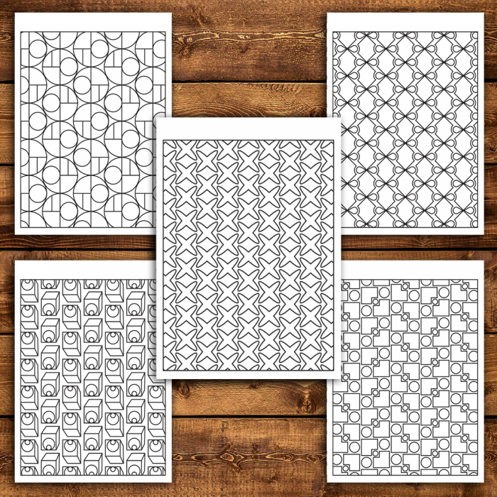 Carte de colorat antistres, 50 de ilustratii Tipare Geometrice - Volumul III [5]