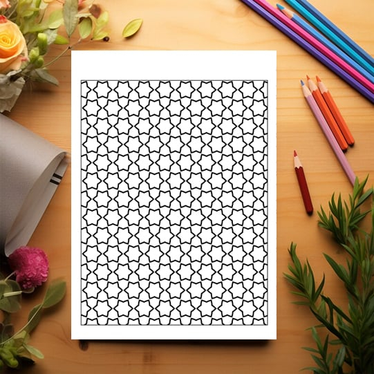 Carte de colorat antistres, 50 de ilustratii Tipare Simple [5]