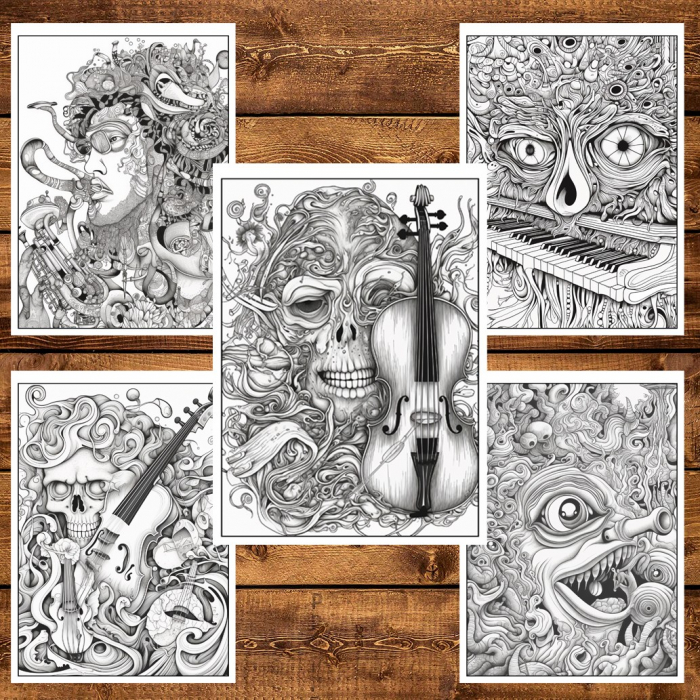 Carte de colorat, 40 de ilustratii, Psychedelia, 86 pagini [4]
