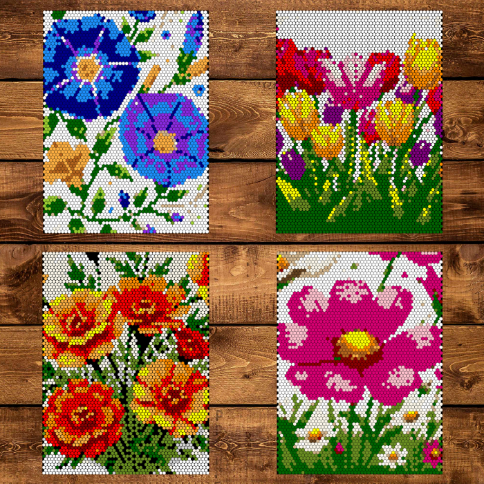 Carte de colorat cu numere, color by number, 30 de ilustratii Blooming Flowers, 66 pagini [2]