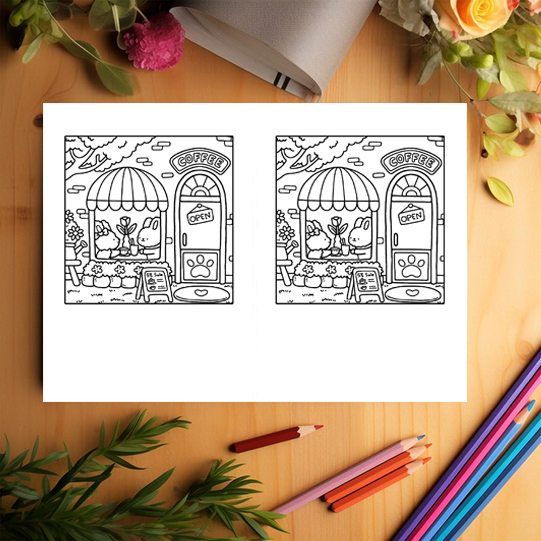 Carte de colorat Dual Vision, 41x2 ilustratii cu Coltisor Dragut, 88 pagini [3]