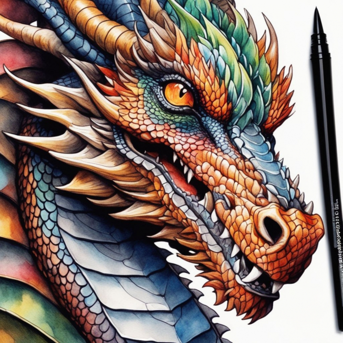 Carte de colorat pentru adulti, 50 de ilustratii, Dragoni, 106 pagini [4]