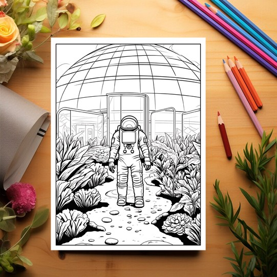 Carte de colorat pentru adulti, 50 de ilustratii, Gardens of the Galaxy, 106 pagini [3]