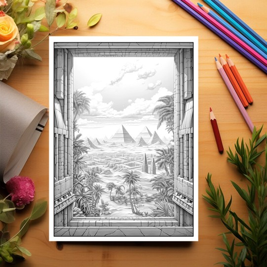 Carte de colorat pentru adulti, 50 de ilustratii, O lume noua, 106 pagini [3]