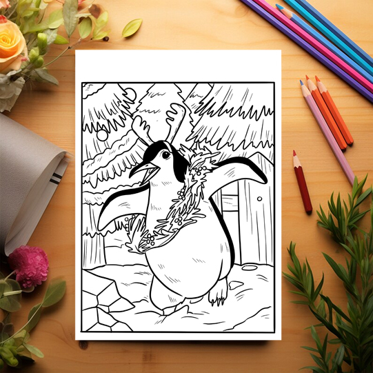 Carte de colorat pentru copii , 30 de ilustratii Animalute Festive - Volumul II, 66 pagini [3]