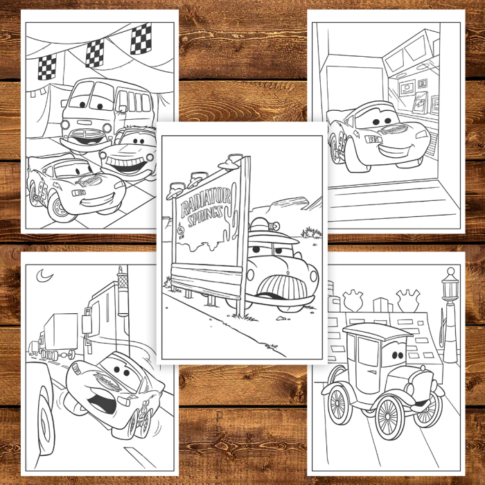 Carte de colorat pentru copii, 40 de ilustratii Cars - Volumul II, 86 pagini [5]