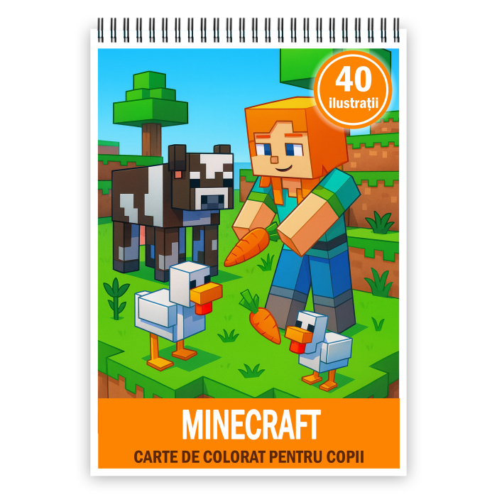 Carte de colorat pentru copii , 40 de ilustratii Minecraft, 86 pagini [1]