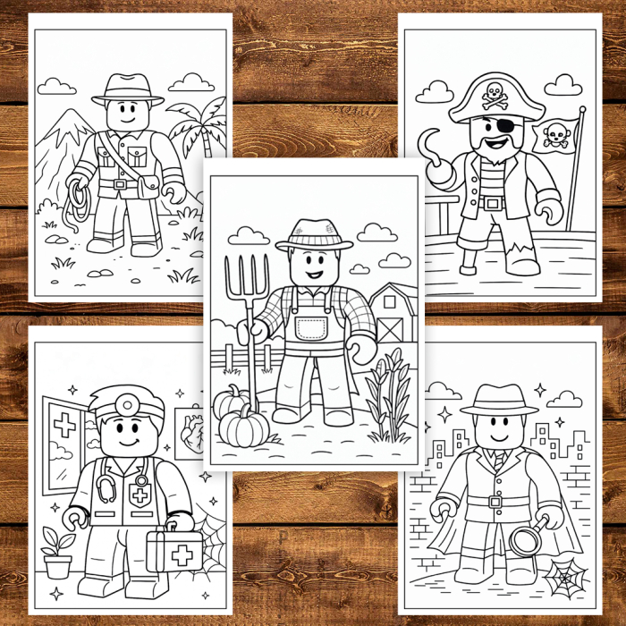 Carte de colorat pentru copii , 40 de ilustratii Roblox, 106 pagini [5]