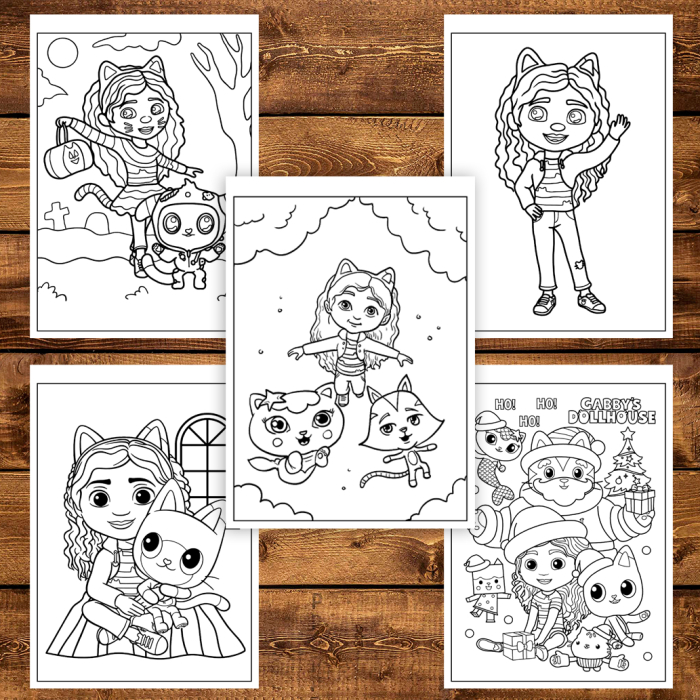 Carte de colorat pentru copii , 44 de ilustratii Gabby's Dollhouse - Volumul II, 88 pagini [4]