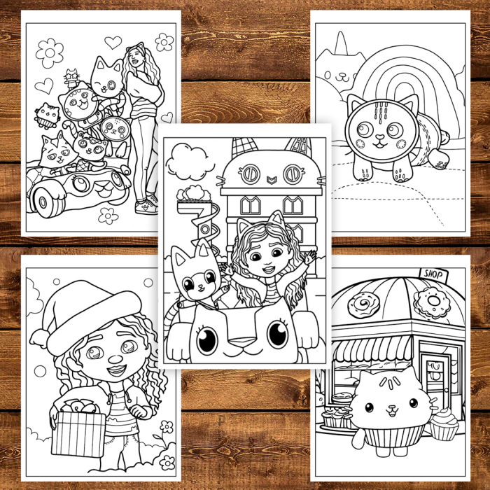 Carte de colorat pentru copii , 44 de ilustratii Gabby's Dollhouse - Volumul II, 88 pagini [5]