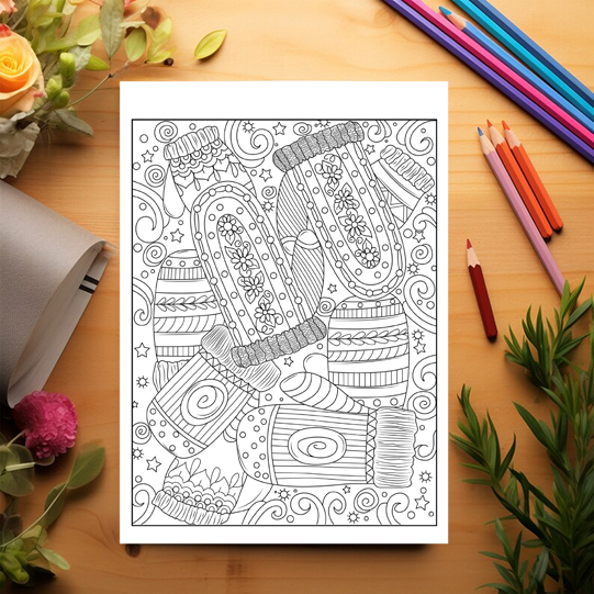 Carte de colorat pentru copii , 45 de ilustratii Magie de Craciun - Volumul III - Editie Premium, 96 pagini [3]