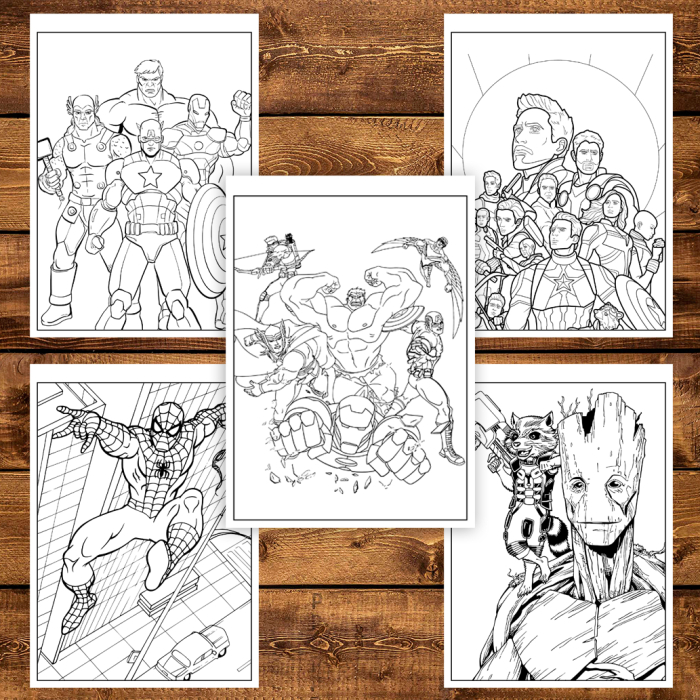 Carte de colorat pentru copii , 50 de ilustratii Avengers, 106 pagini [4]