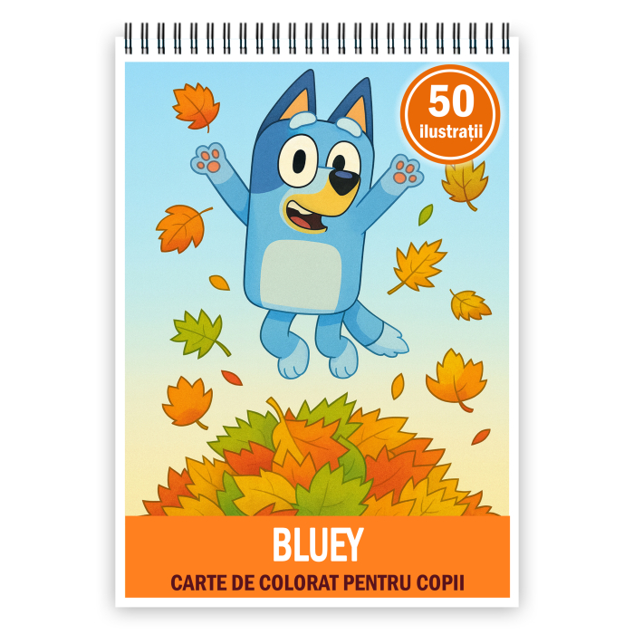Carte de colorat pentru copii , 50 de ilustratii Bluey, 106 pagini [1]