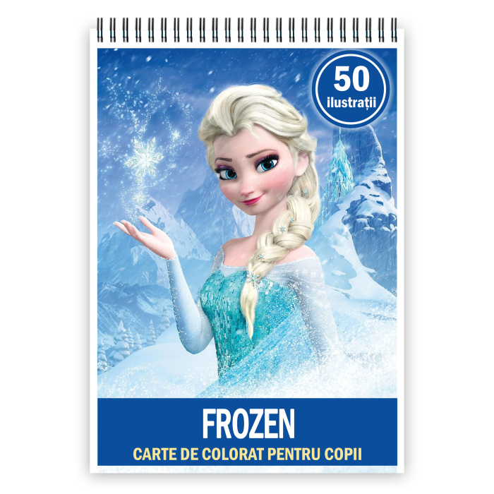 Carte de colorat pentru copii , 50 de ilustratii Frozen, 106 pagini [1]