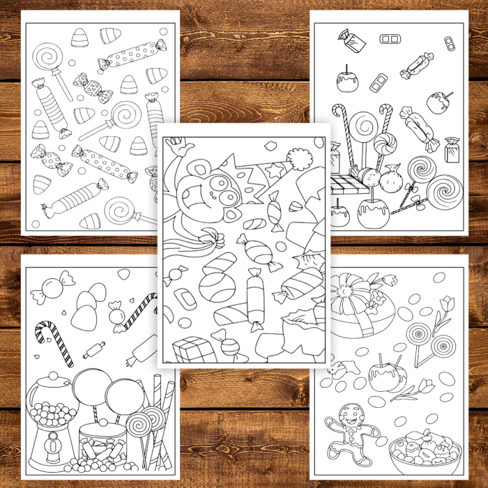 Carte de colorat pentru copii, 50 de ilustratii Lumea Dulcurilor, 106 pagini [4]