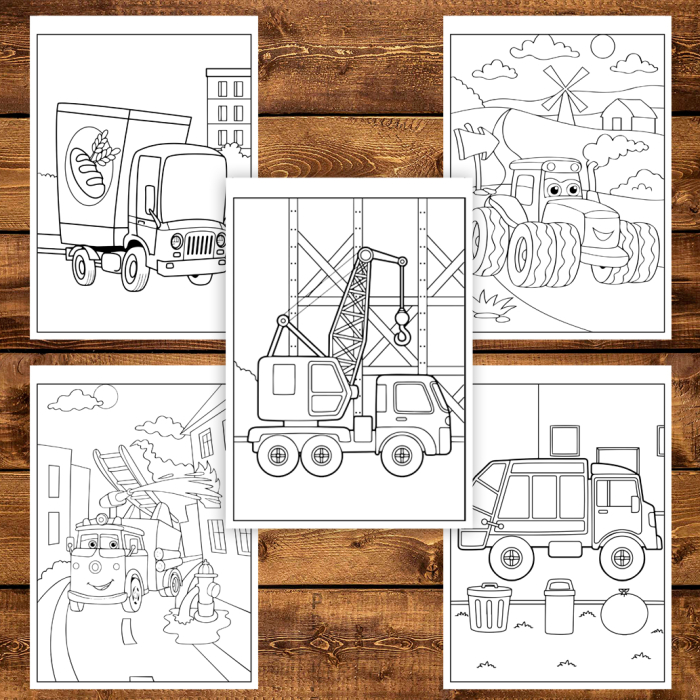 Carte de colorat pentru copii, 50 de ilustratii Masinute - Volumul II, 106 pagini [5]