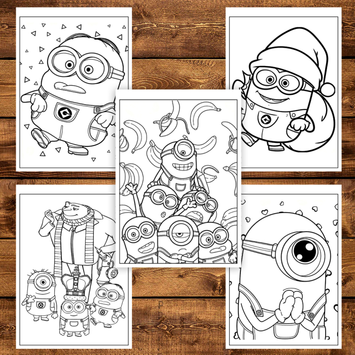 Carte de colorat pentru copii , 50 de ilustratii Minionii, 106 pagini [3]