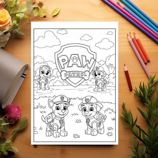 Carte de colorat pentru copii , 50 de ilustratii Paw Patrol - Volumul I, 106 pagini [3]