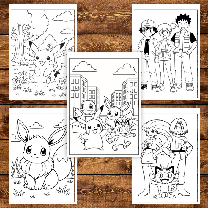 Carte de colorat pentru copii , 50 de ilustratii Pokemon - Volumul III, 106 pagini [4]