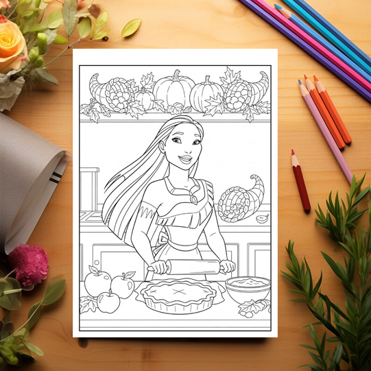 Carte de colorat pentru copii, 50 de ilustratii Printese din Desene - Volumul V, 106 pagini [3]