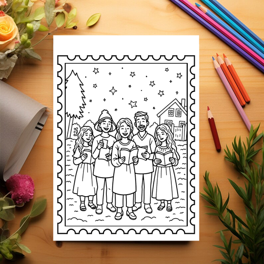 Carte de colorat pentru copii , 50 de ilustratii Sarbatoare in Culori - Volumul I, 106 pagini [3]