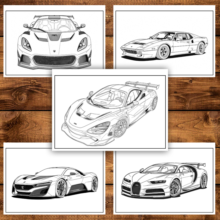 Carte de colorat pentru copii , 50 de ilustratii Supermasini - Volumul IV, 106 pagini [4]