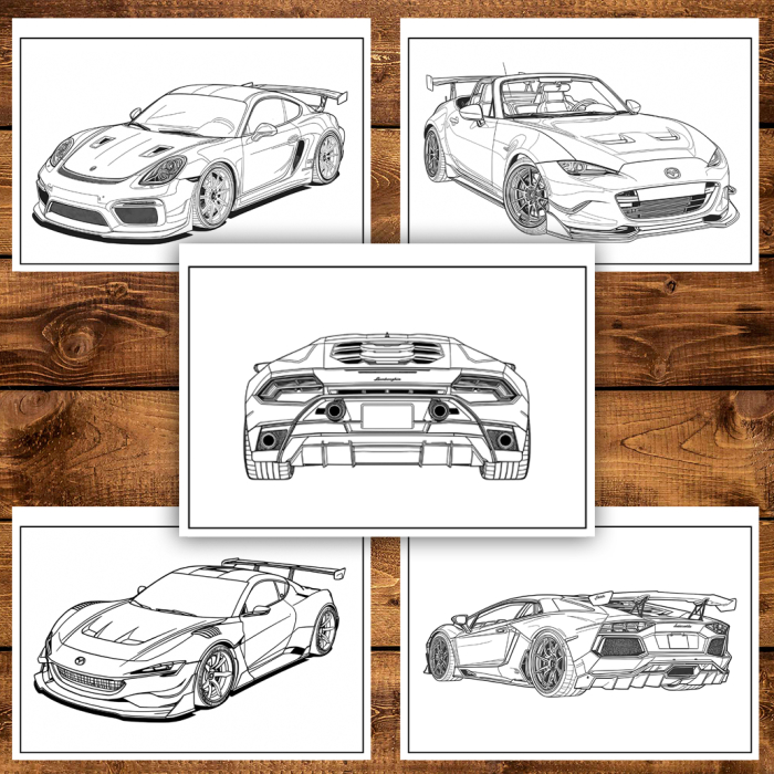 Carte de colorat pentru copii , 50 de ilustratii Supermasini - Volumul IV, 106 pagini [3]