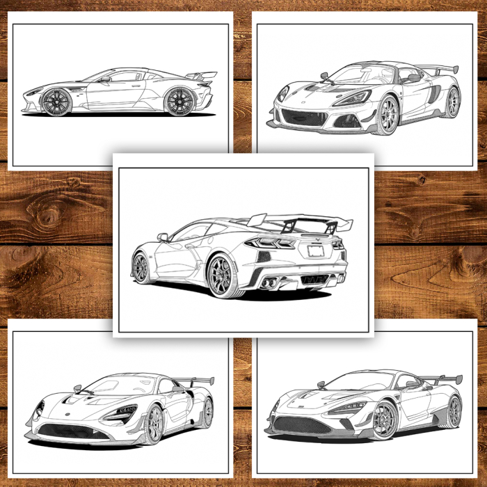 Carte de colorat pentru copii , 50 de ilustratii Supermasini - Volumul V, 106 pagini [3]