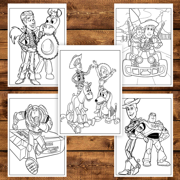 Carte de colorat pentru copii , 50 de ilustratii Toy Story, 106 pagini [4]