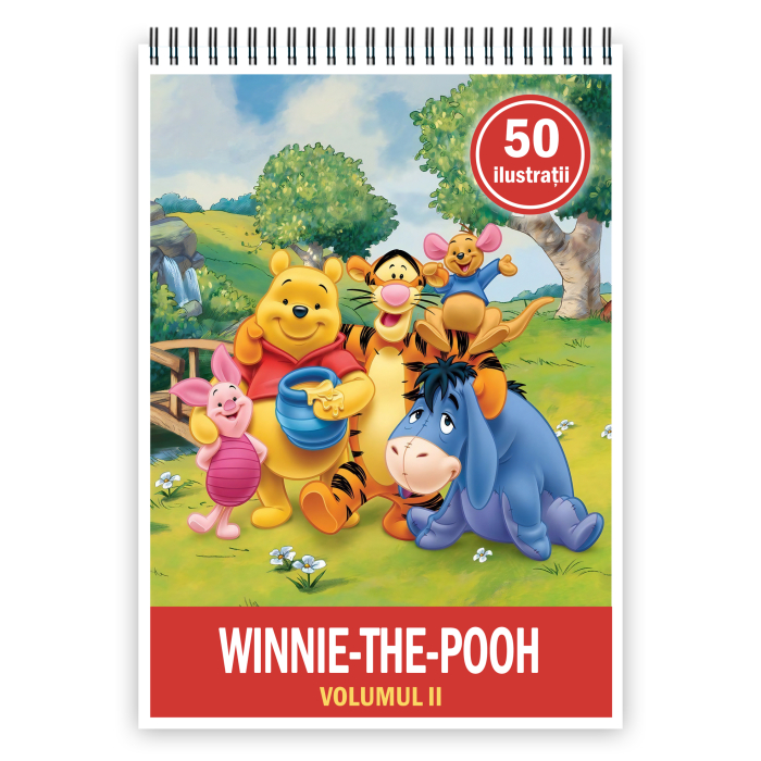 Carte de colorat pentru copii , 50 de ilustratii Winnie-the-Pooh - Volumul II, 106 pagini [1]
