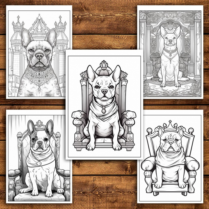 Carte de colorat pentru relaxare si antistres, 38 de ilustratii, Majestic Dogs, 82 pagini [6]