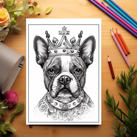 Carte de colorat pentru relaxare si antistres, 38 de ilustratii, Majestic Dogs, 82 pagini [3]