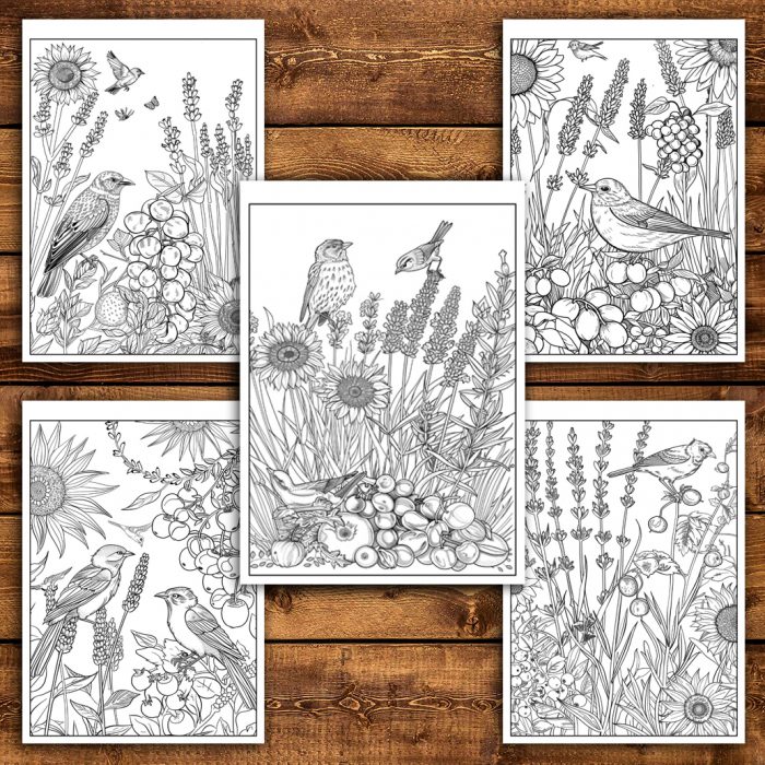 Carte de colorat pentru relaxare si antistres, 40 de ilustratii, Frumusetile Naturii, 86 pagini [5]