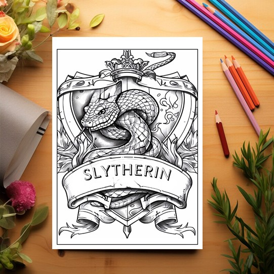 Carte de colorat pentru relaxare si antistres, 46 de ilustratii, Minunile din Hogwarts, 98 pagini [3]