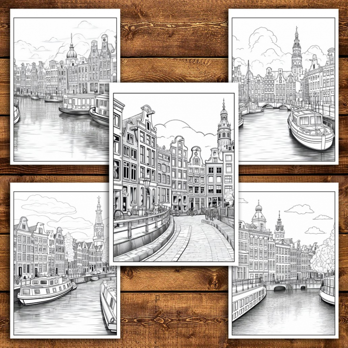 Carte de colorat pentru relaxare si antistres, 50 de ilustratii, Amsterdam, 106 pagini [6]